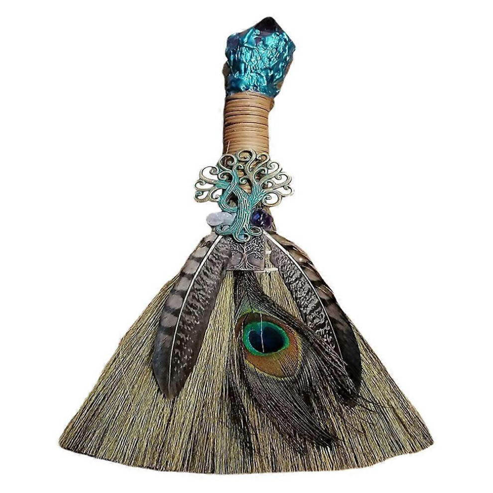 Kricely (As Show, One Size) Vehicle Toys Witch Altar Broom Halloween Broom Wiccan Car Ornament Broom Hanging Decoration Wiccan Ritual Broom
