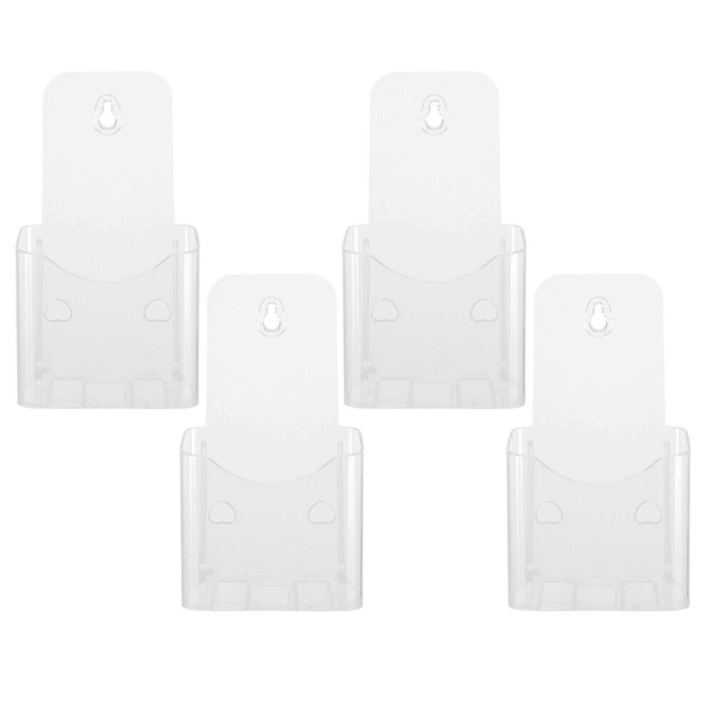 Kricely (As Show, One Size) 4 Pcs Desktop Stand Desktop Magazine Holder Clear Flyer Holder Rack Brochure Holder Rack Acrylic Brochure Stand