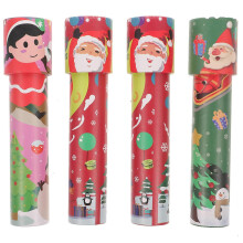 (As show, One size) 4Pcs Christmas Kaleidoscopes Educational Kaleidoscope Plaything Kids Observation Toy Random Style