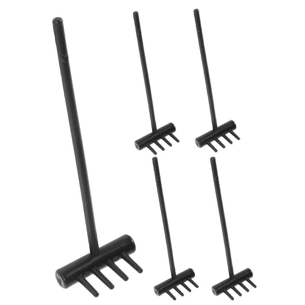 (As show, One size) 5pcs Portable Garden Rakes Crafts Sand Table Rakes Delicate Mini Rakes for Sandbox-image-OPC-PG82KDG-NEW
