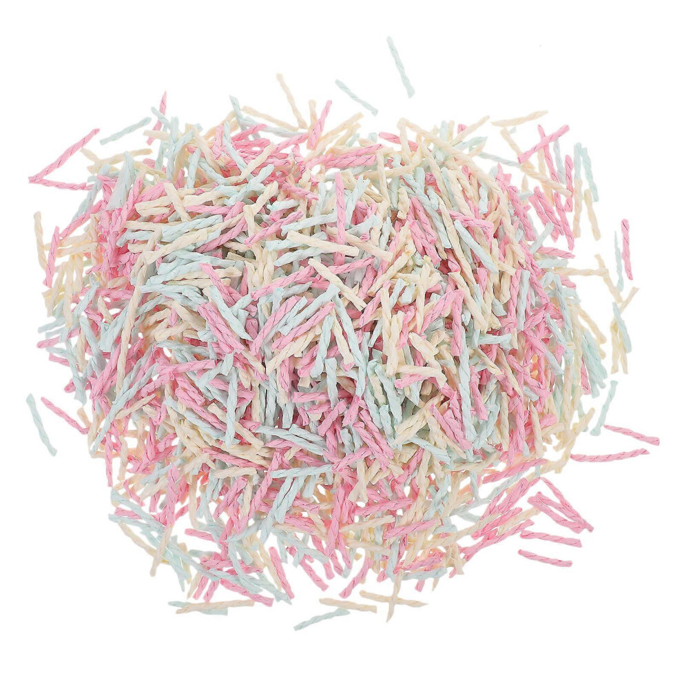 Kricely (4.3X0.5cm, As Shown 4) 1 Bag Hamster Paper Bedding Hamster Paper Sawdust Twist Paper Bedding Swarf Deodorant Pad Shaving