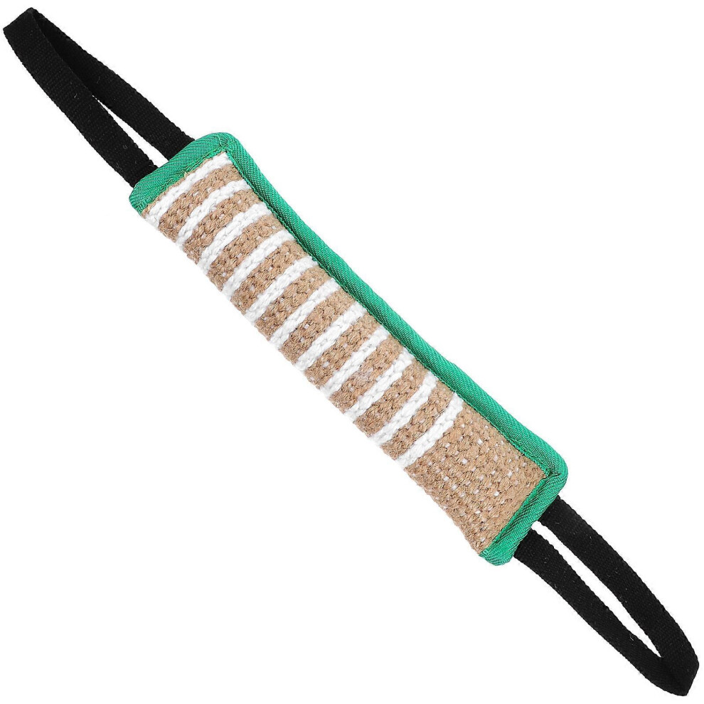 Kricely (As Shown 2, One Size) Dog Training Bite Pillow Dog Tug Toy Pet Interactive Toy Jute Bite Pillow Toy Molar Toy