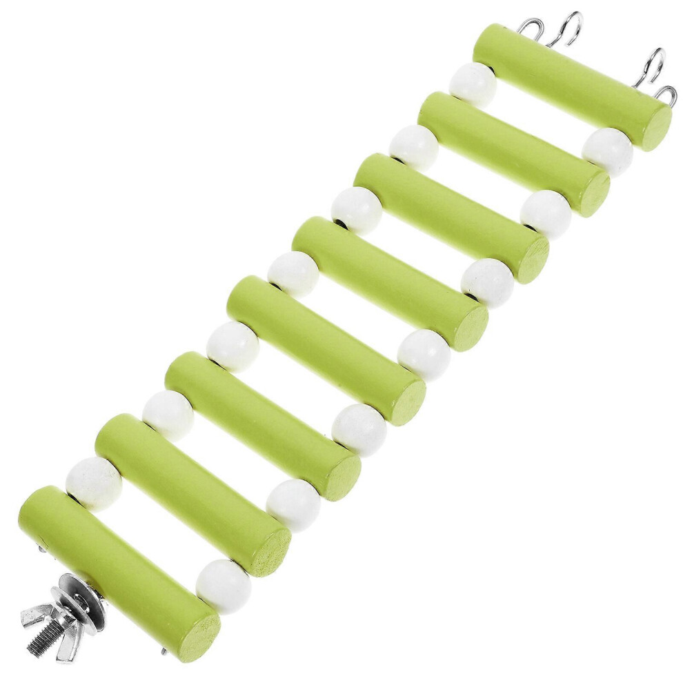 Kricely (As Shown 4, One Size) Wooden Hamster Ladder Bridge Small Animal Climbing Ladder Rat Cage Climbing Toy