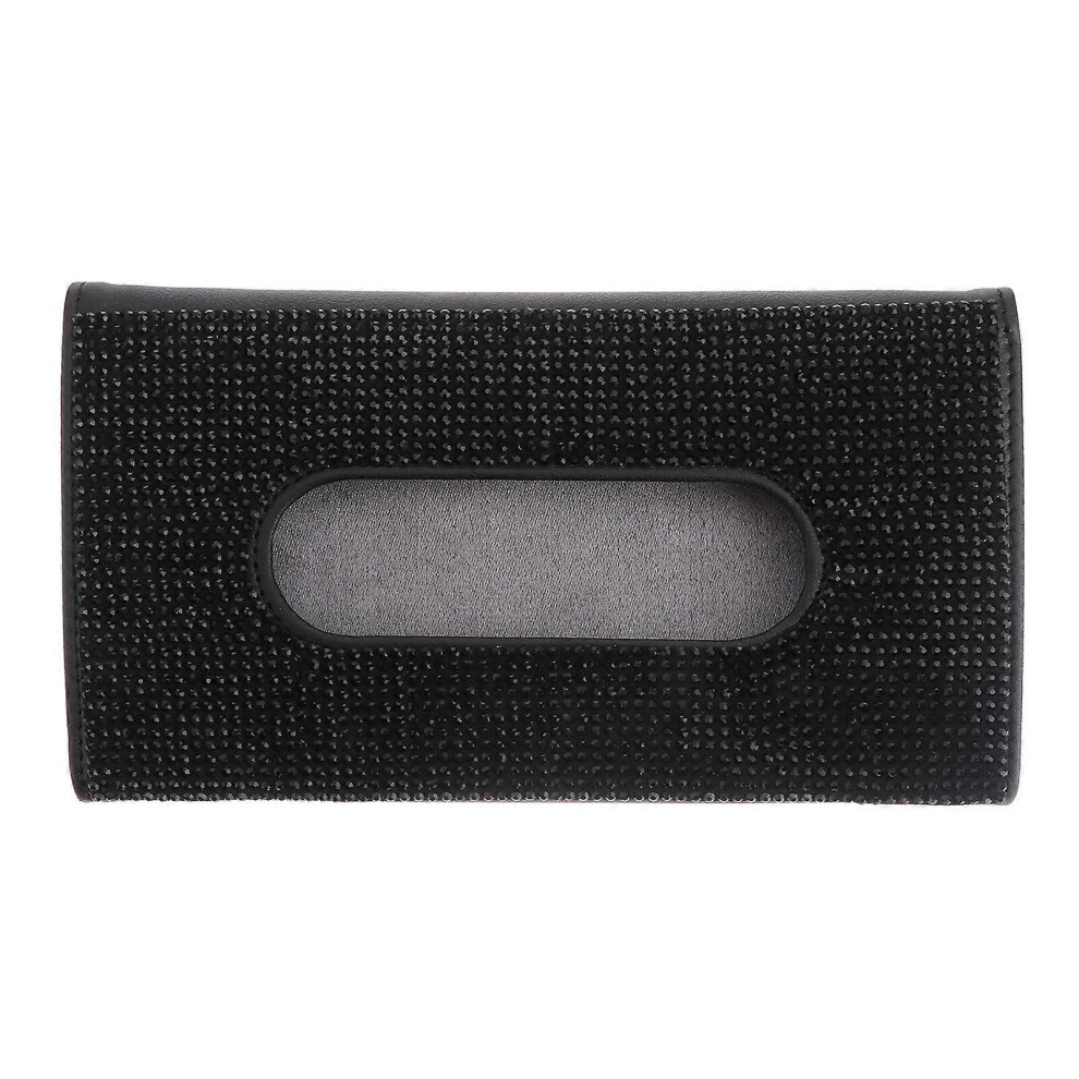 Kricely (As Show, One Size) 1Pc Car Mounted Tissue Holder Diamond Decorative Hanging Sun Visor Napkin Holder