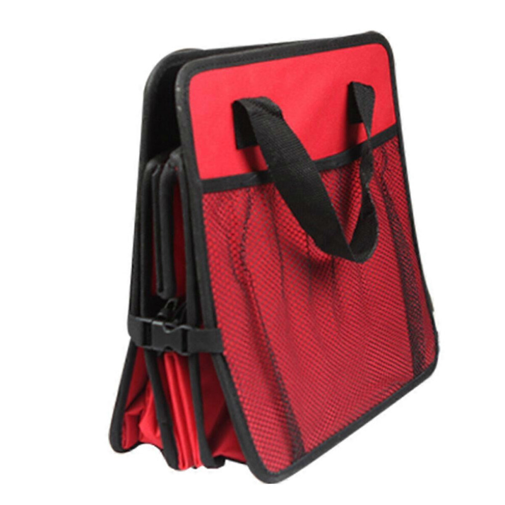 Kricely (As Show, One Size) Multi-Compartment Car Trunk Organizer Collapsible Portable Car Trunk Organizer