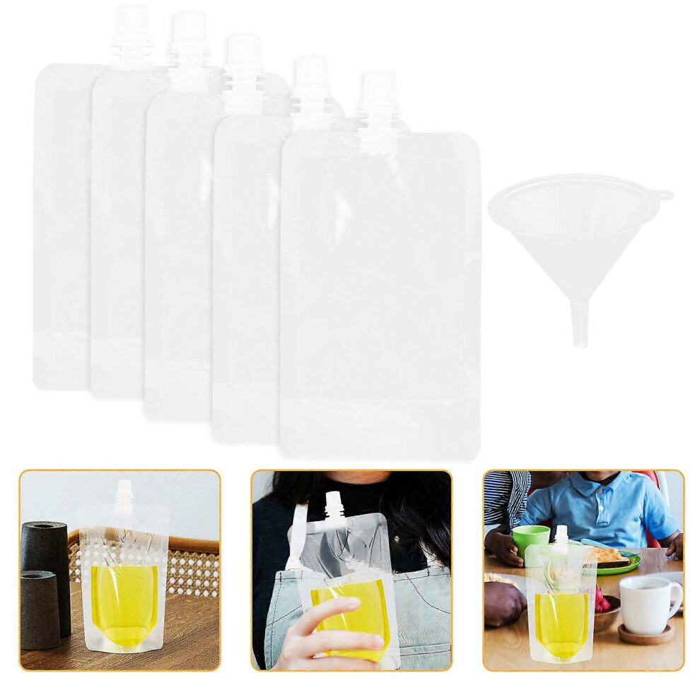 Kricely (As Show, One Size) 1 Set Drinks Flasks Leak Proof Alcohol Liquor Juice Pouches Bag Picnic Beverage Drink Pouch