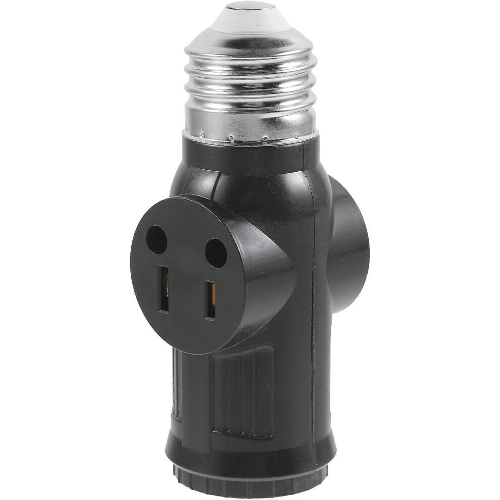 (8X3.8cm, One Size) Light Socket To Plug Adapter With Pull Switch E26 Bulb Splitter Double 3-Prong Outlet Converter 5451560083500