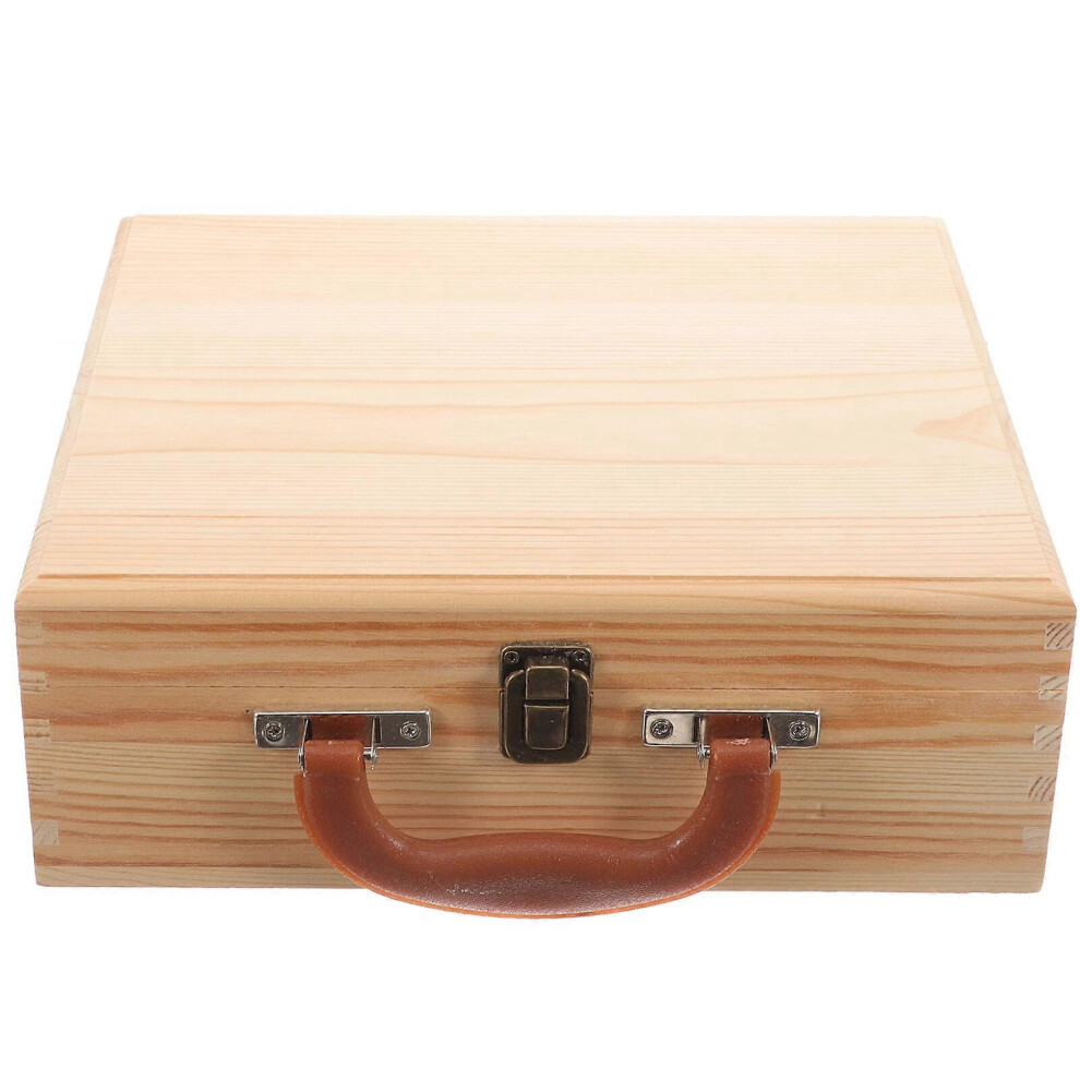 Kricely (As Show, One Size) Book Storage Box Wooden Storage Box Wooden Jewelry Trinket Box Wood Keepsake Box Container