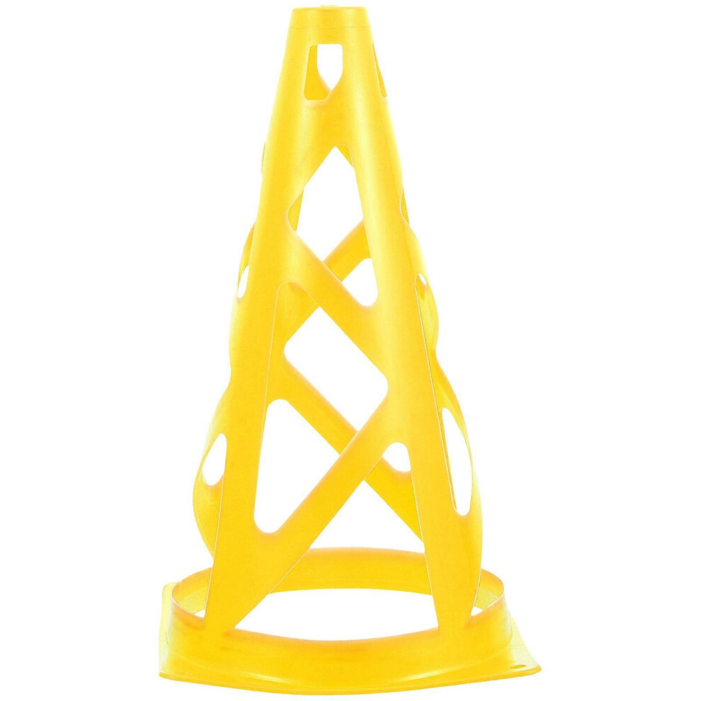 Kricely (Yellow, One Size) Multi-Function Soccer Cone Portable Cone Professional Agility Cone Foot Training Supply