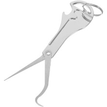 (As Shown, One size) Stainless Steel Toothpick Foldable Toothpick Metal Opener Portable Toothpick for Travel