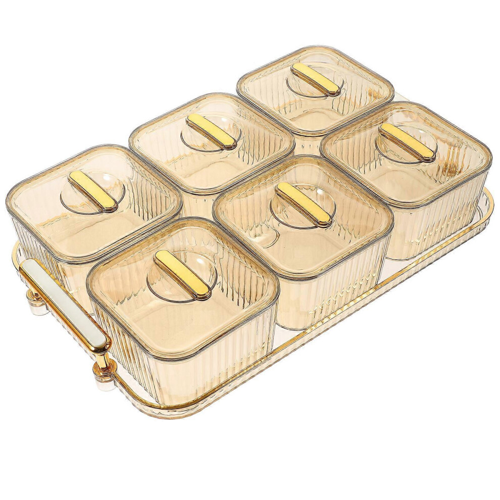 Kricely (31.5X19.5x6.5cm, One Size) 1 Set Snacks Dish Serving Plate Appetizer Plate Party Nuts Plate Snack Bowls With Cover