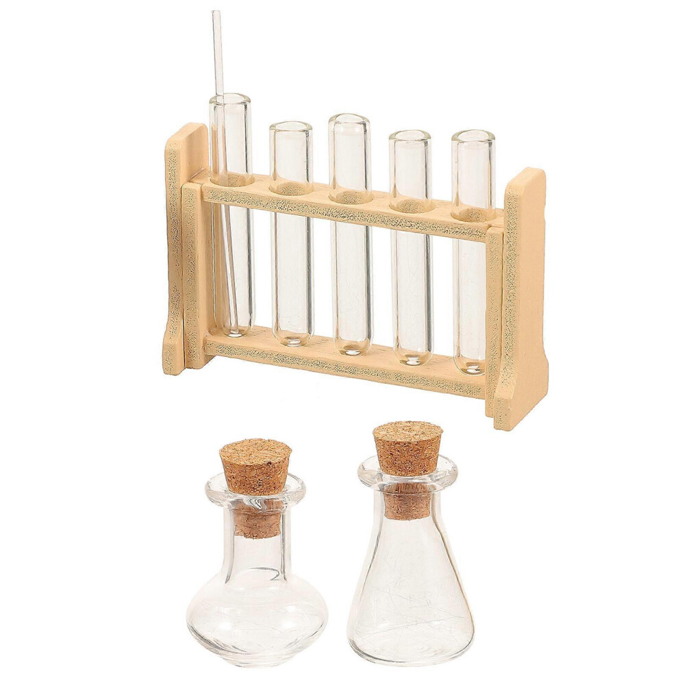 Kricely (As Shown, One Size) 1 Set Of Laboratory Toy Science Tube Rack Education Experiment Toy Test Tube For Doll House