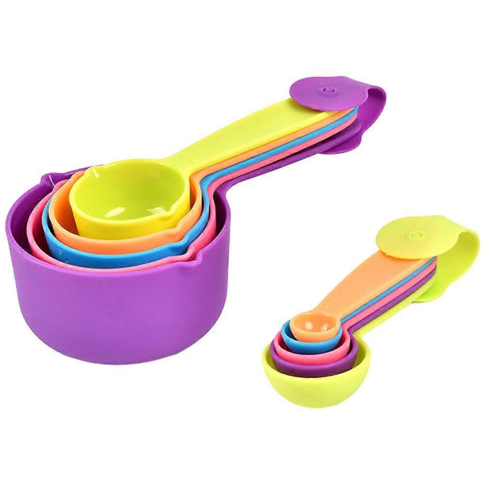 Kricely (As Show, One Size) 1 Set Of Stackable Measuring Cups Spoons Baking Measuring Spoons Measuring Tools