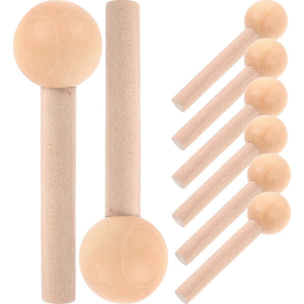 Kricely (As Show, One Size) 10Pcs Wooden Pegs Wood Pegboard Pegs Wood Pegs Hooks For Wood Pegboard Wall Organizer