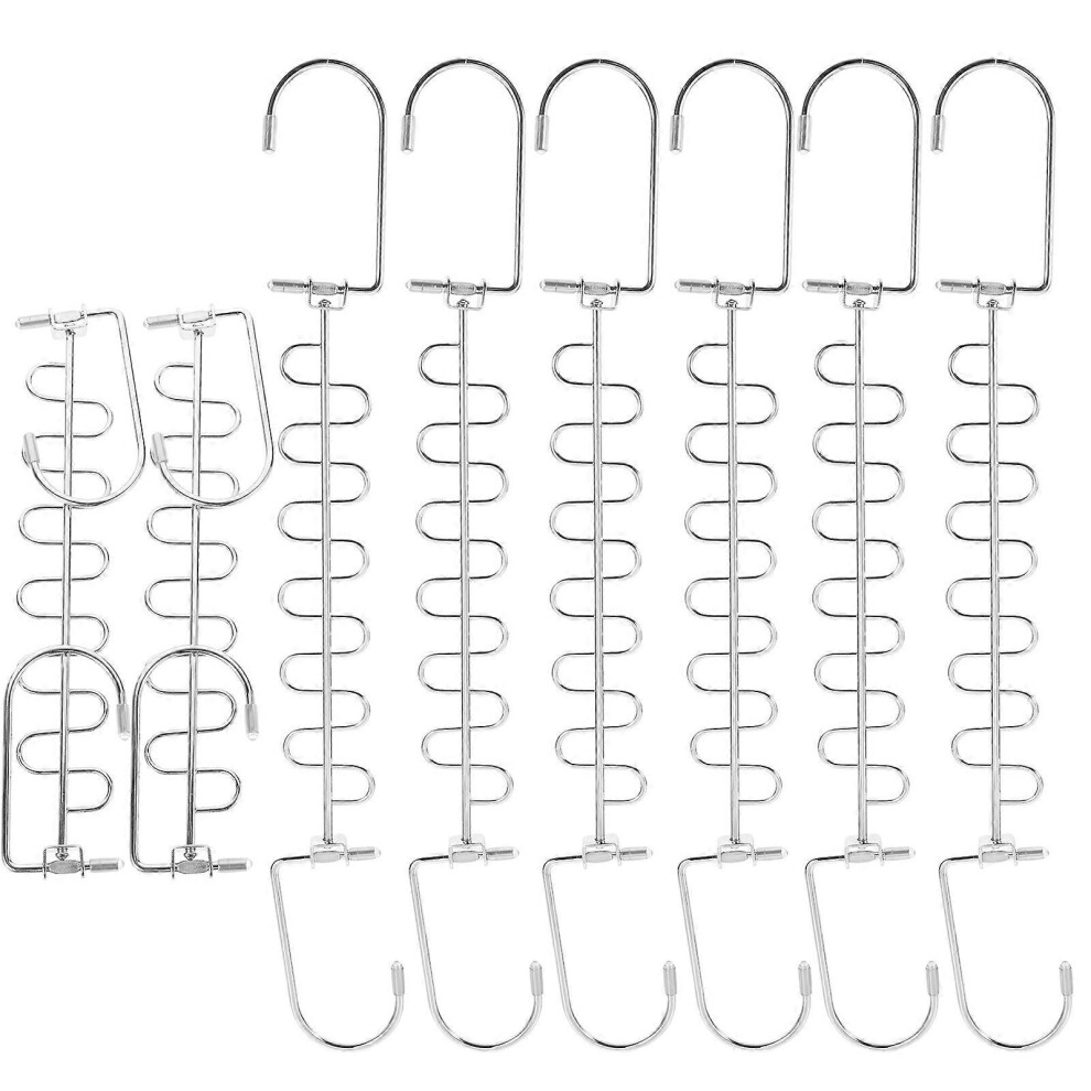 Kricely (As Show, One Size) 8Pcs Space Saving Hanger Clothes Organizer Multi-Slot Hanger Wardrobe Hangers