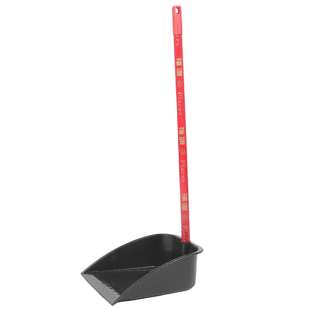 Kricely (As Show, One Size) Household Cleaning Shovel Stand-Up Dustpan Wooden Long Handle Plastic Garbage Pan