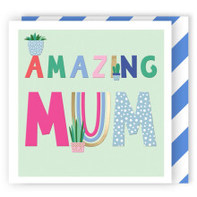 Wildflower Amazing Mum Cactus Plant Pots Contemporary Mother's Day Card