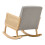 Living And Home (Grey) Linen Wooden Rocking Chair 6