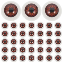(As show, One size) 50pcs Plastic DIY Eyeball Decors Plastic Round Eyeballs DIY Doll Making Supplies