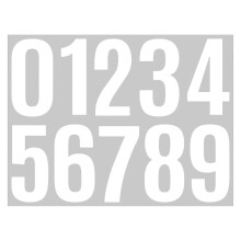 (As show, One size) 6 Sheets Large Number Stickers Adhesive Numbers Stickers for Garbage Bins Trash Can Number Stickers
