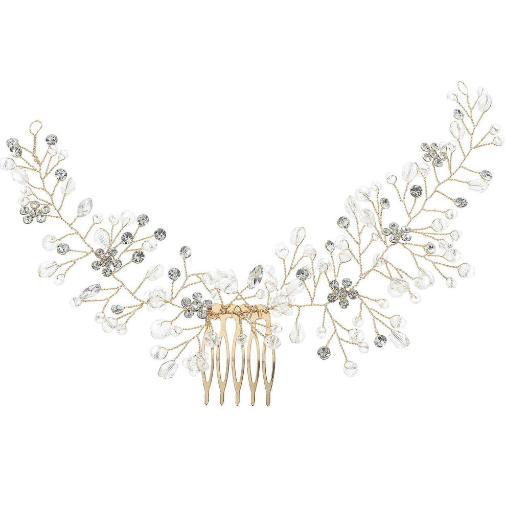 Kricely Silver (, One Size) Rhinestone Hair Vine Wedding Hair Vine Bridal Hair Vine Decorative Hair Vine With Comb