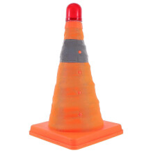(As show, One size) Collapsible Cone 30cm Reflective Traffic Safety Cone Traffic Cone Supply With LED Light