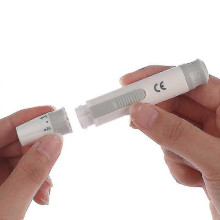 (As show, One size) Lancet Pen Lancing Device Diabetics 5 Adjustable Depth Blood Sampling Test Pen Hfmqv