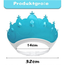 (As show, One size) Baby Shower Cap Adjustable Silicone Bath Crown Waterproof Shampoo Hat For Shampoo Shower Bath Protective Bath Cap