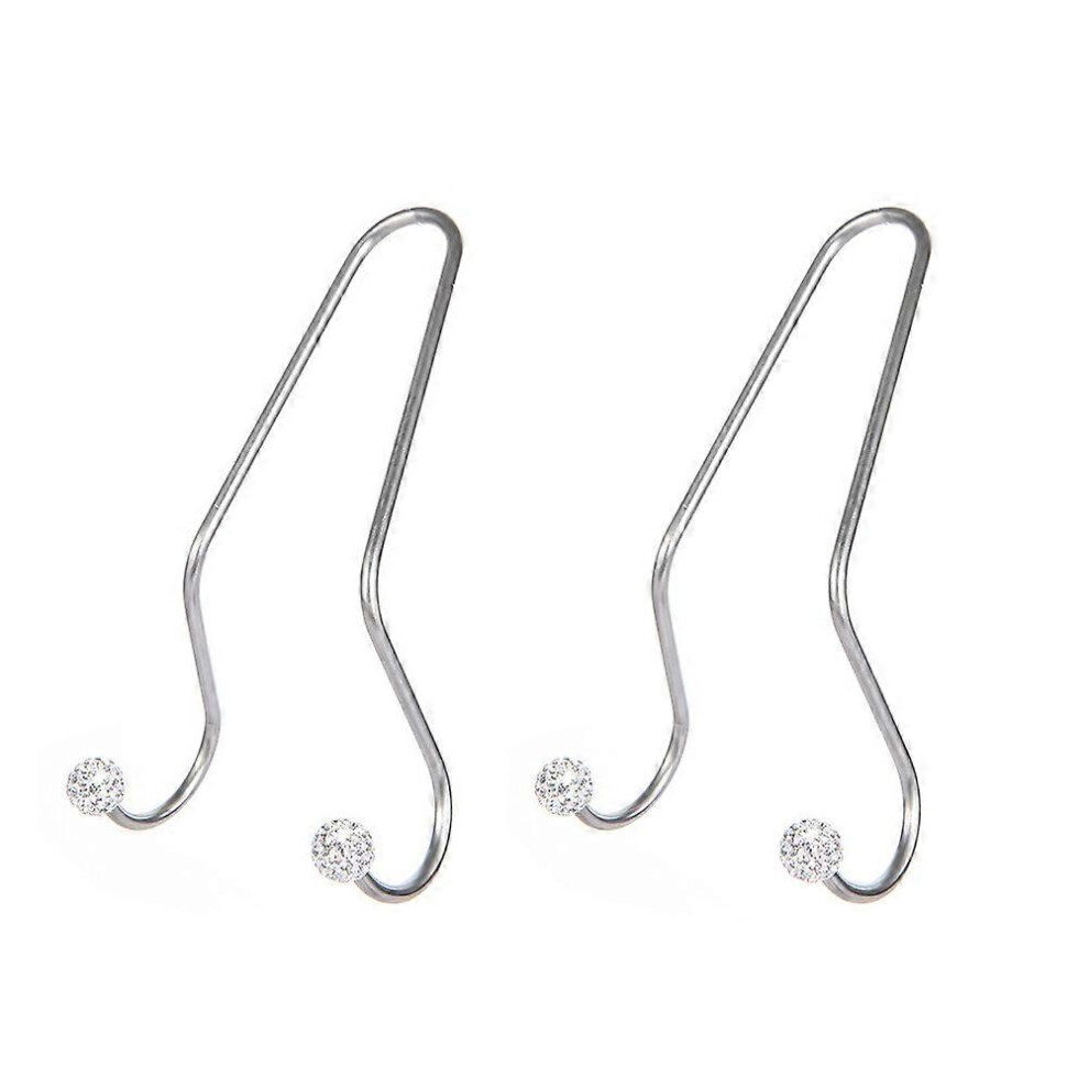Kricely (As Show, One Size) 2Pcs Auto Hooks Vehicle Bling Car Seat Back Hangers Seat Headrest Hooks Random Style