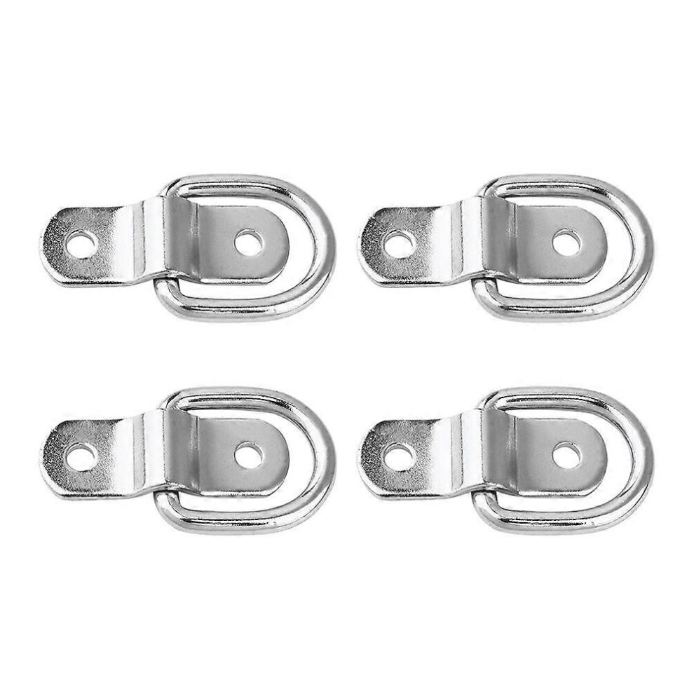Kricely (As Show, One Size) 4Pcs D-Shaped Pull-Tabs Galvanized Iron Buckles For Trailers Trucks Rv Camper