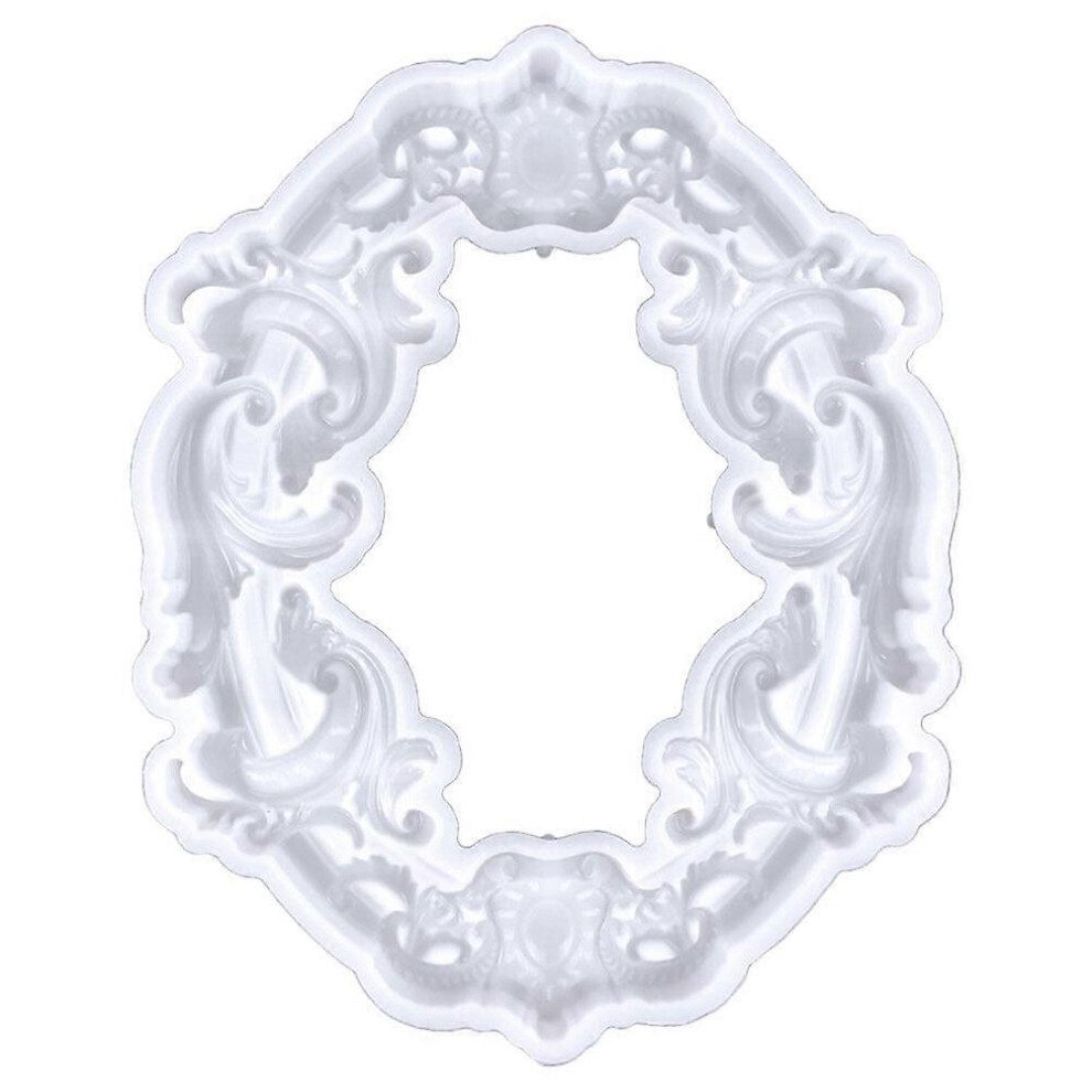 Kricely (As Show, One Size) Photo Frame Silicone Mold Epoxy Resin Making Mold Picture Frame Diy Mold European Style Frame Mold