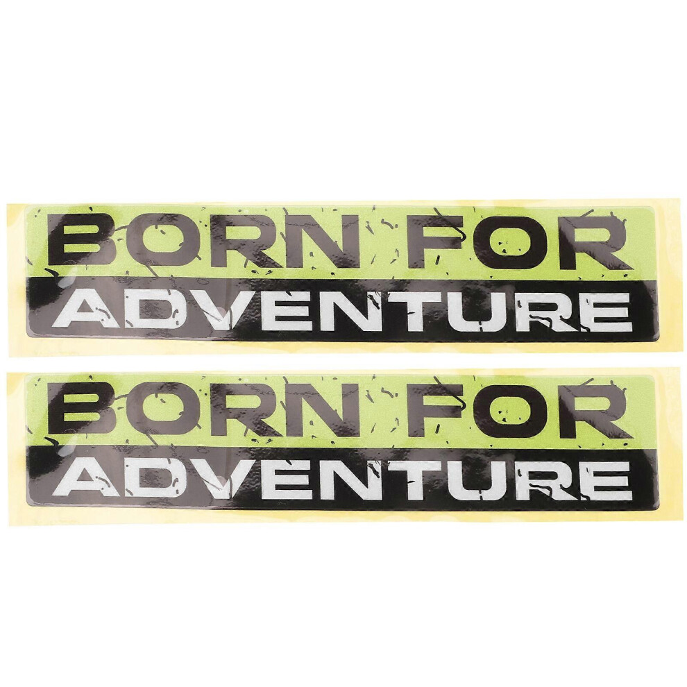Kricely (As Show, One Size) 2 Sheets Car Decals Born For Adventure Car Stickers Reflective Car Bumper Stickers