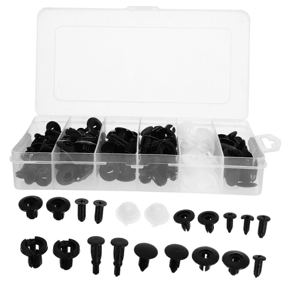 (As Show, One Size) 100 Pcs Bumper Retainer Clips Car Body Push Retainers Bumper Retainer Fasteners 5451560051189