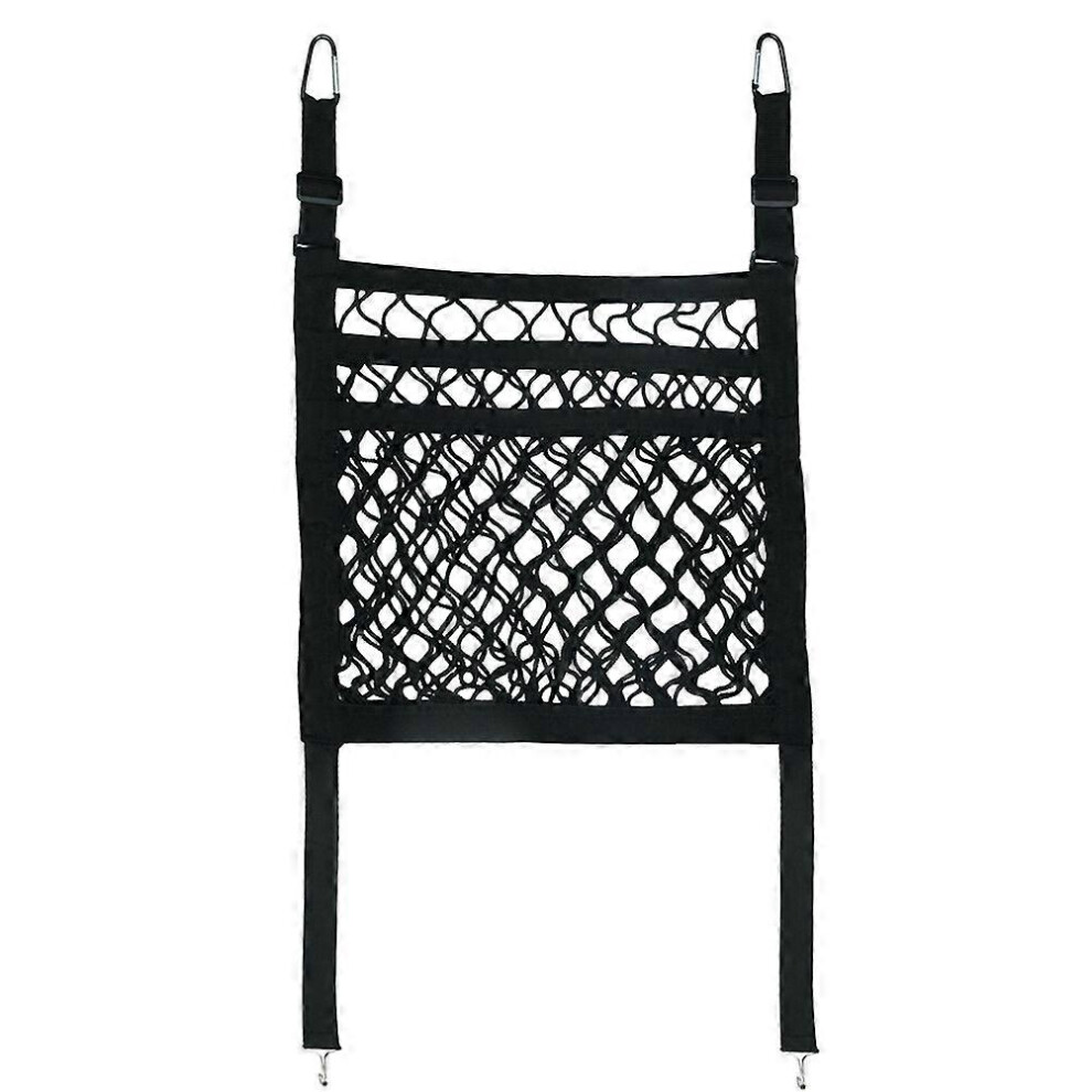 Kricely (30X25cm, One Size) Three-Layered Car Seat Storage Net Pocket Car Seat Mesh Organizer Storage Net