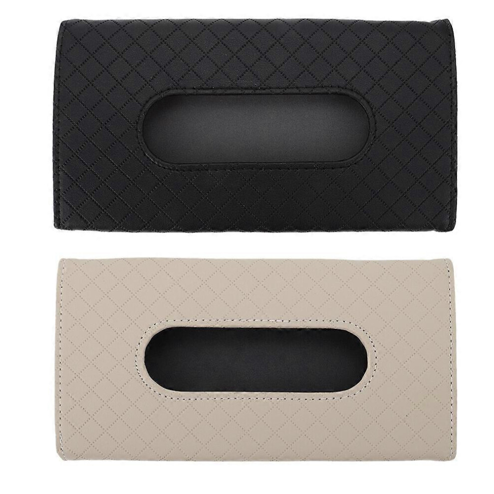 (As show, One size) 2 Pcs Sun Visor Tissue Cases Napkin Holder Car Tissue Containers Napkin Cases-image-OPC-PG856FT-NEW