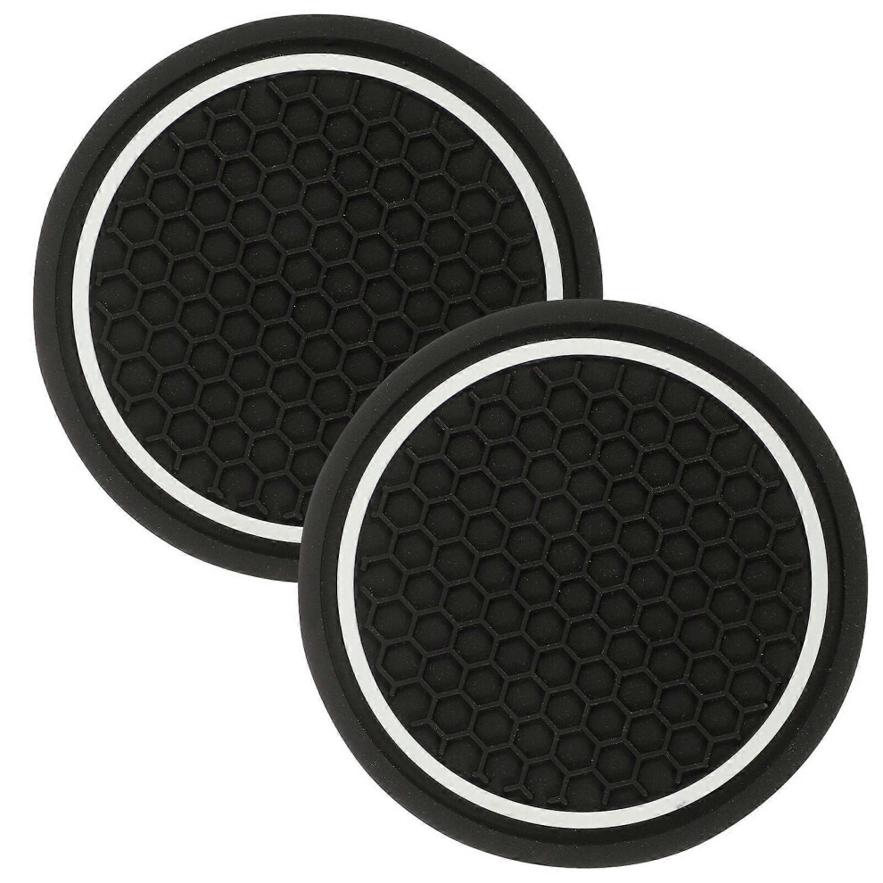 Kricely (As Show, One Size) 2Pcs Car Coasters Car Cup Coasters Automotive Cup Holder Silicone Coasters For Car
