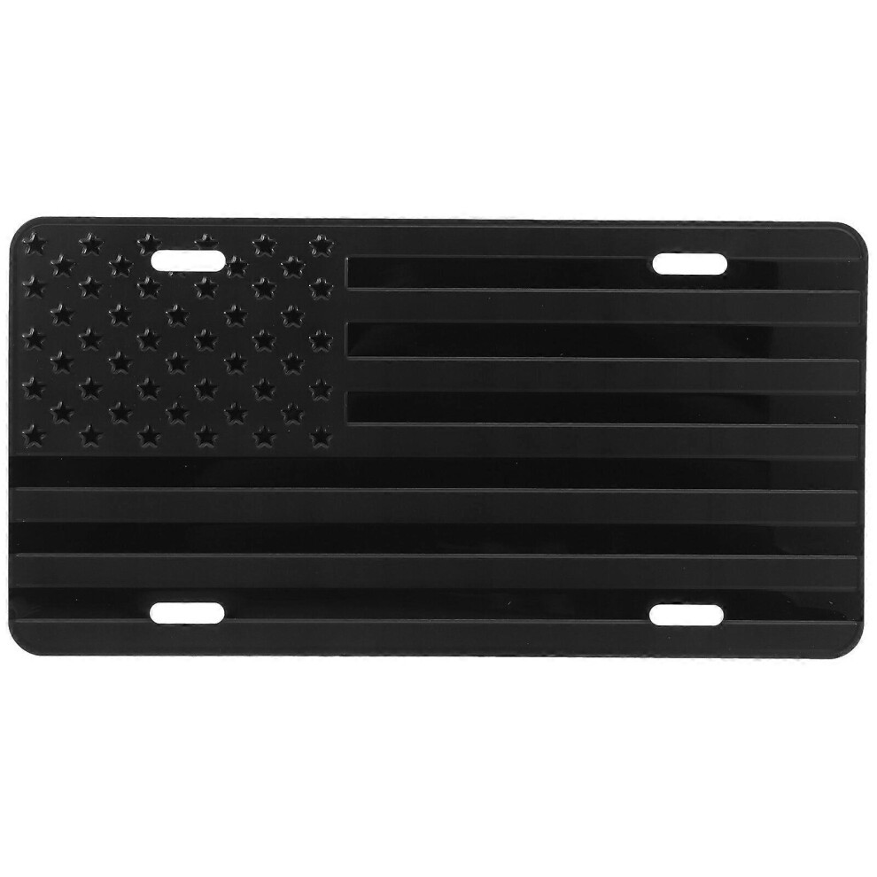 Kricely (As Show, One Size) American Flag License Plate Frame Car License Plate Frame Holder Car Exterior Accessory