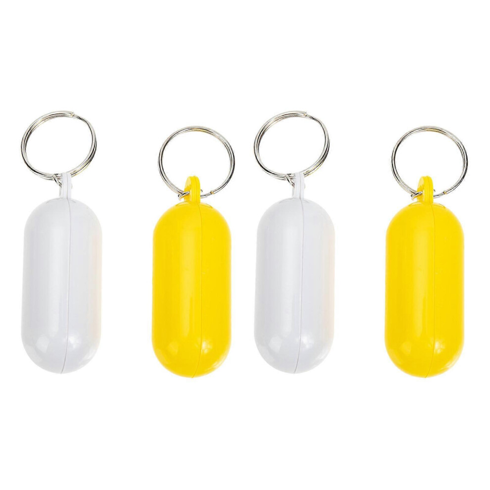 Kricely (As Show, One Size) 4Pcs Beach Floatable Key Ring Surfing Floating Keychain Boat Keys Hanger