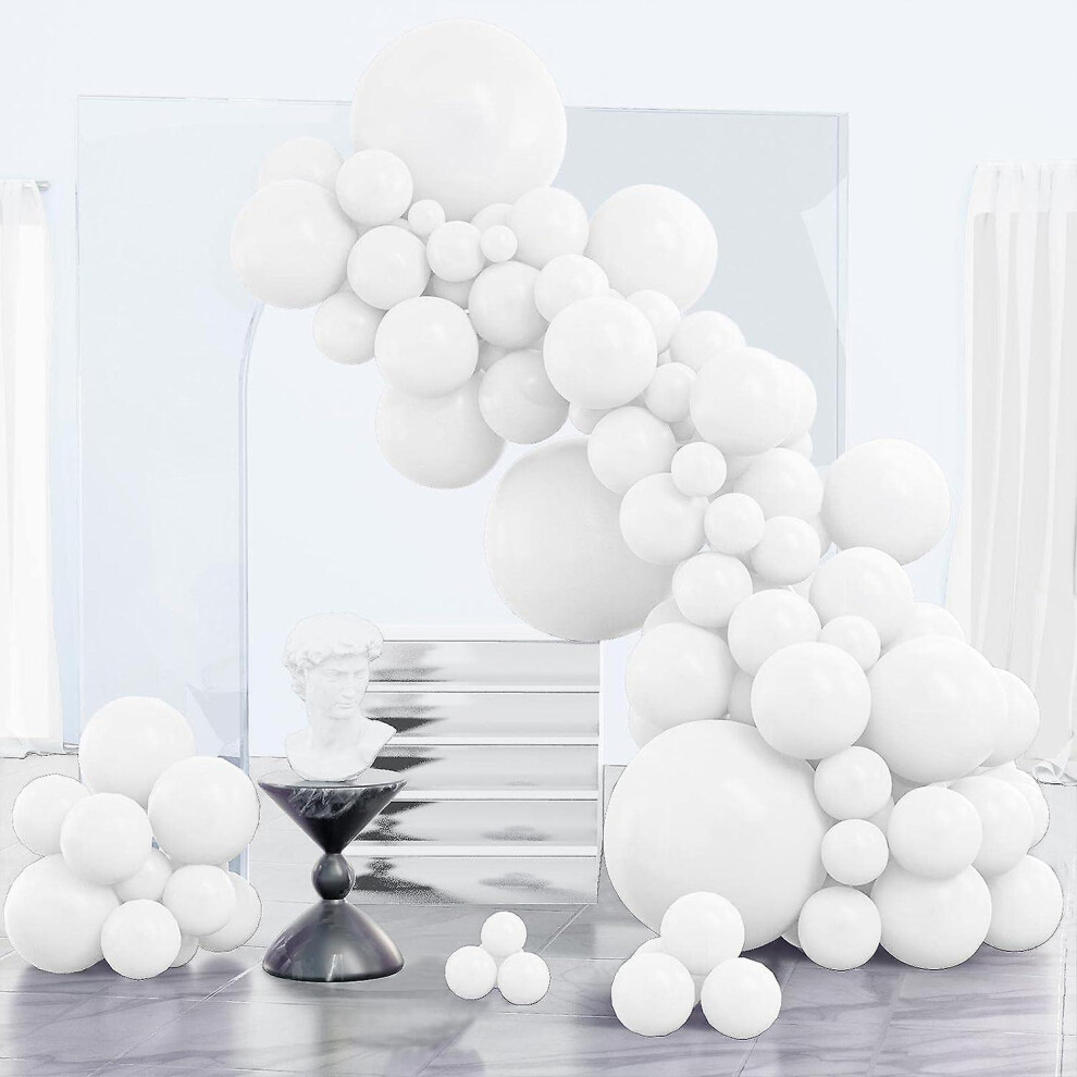 (As show, One size) Partywoo White Balloons, 85 Pcs Matte White Balloons Different Sizes Pack Of 18 Inch 12 Inch 10 Inch 5 Inch For Balloon Garland As-image-OPC-PG857TN-NEW