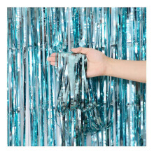 (Black, One size) Party Rain Tinsel Wide Application Solid Color Reusable Shiny Eye-catching Reflective Vibrant Colors Decorate Durable Banquet Party Decoration_a_nx