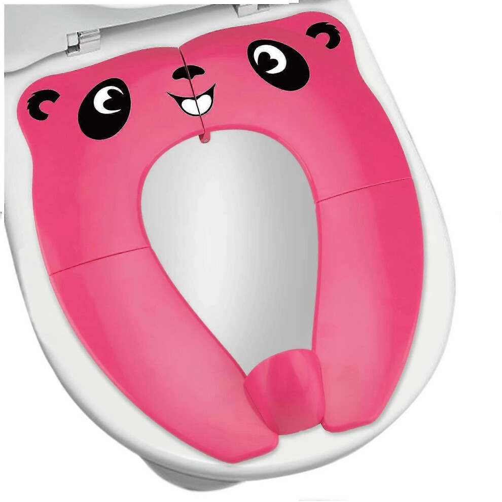 (As Show, One Size) Children's Toilet Seat, Foldable Toilet Trainer For Travelling, Portable Travel Toilet Seat Fitville