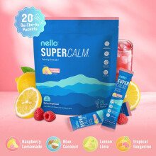 Nello Supercalm – Calming Drink Mix with KSM-66 Ashwagandha, Vitamin D3, Magnesium & L-Theanine – Supports Cortisol Balance, Mood & Sleep