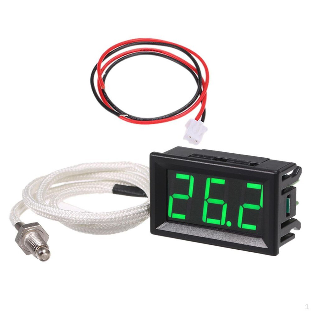 (green) 12V Digital Thermometer -30-800 Degrees Lightweight High Precision Industrial Meter