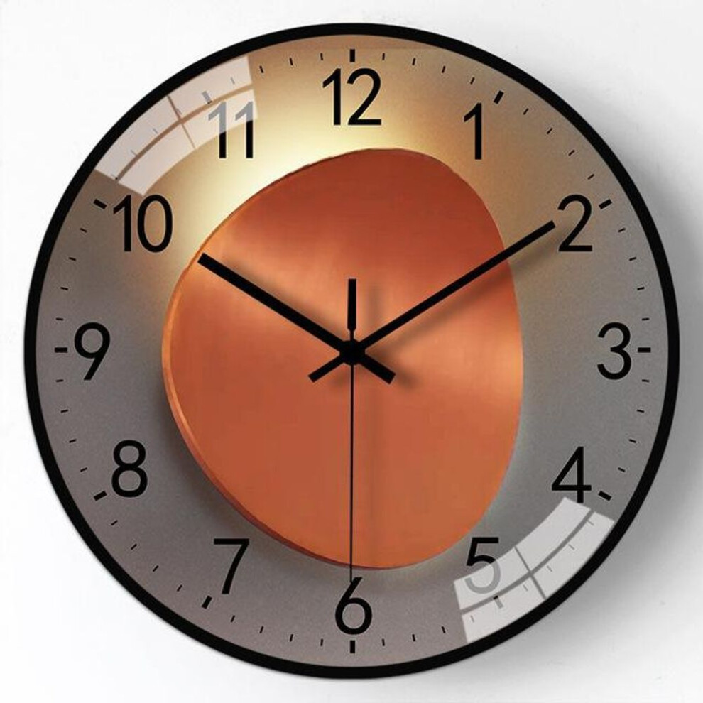 (red, 8 inch) Simple Digital Wall Clock Silent Non Ticking Punch Free Wall Mounted Clock For  Kitchen Living Room Bedroom Bathroom