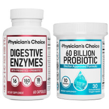 Physician's Choice Hack your Tummy Bundle: Digestive Enzymes & 60 Billion Probiotic - Digestion, Immune & Bloating Support for Men & Women