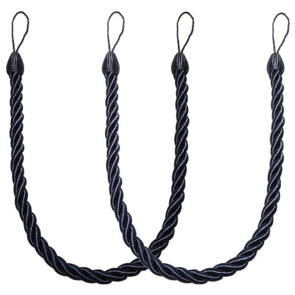 (navy, 1PC) 1Pc  Curtain Ropes Tiebacks Tie-Backs Curtain Handmade Holdbacks Clip Buckle Rope Home Decorative Room Accessories Curtain Tieback