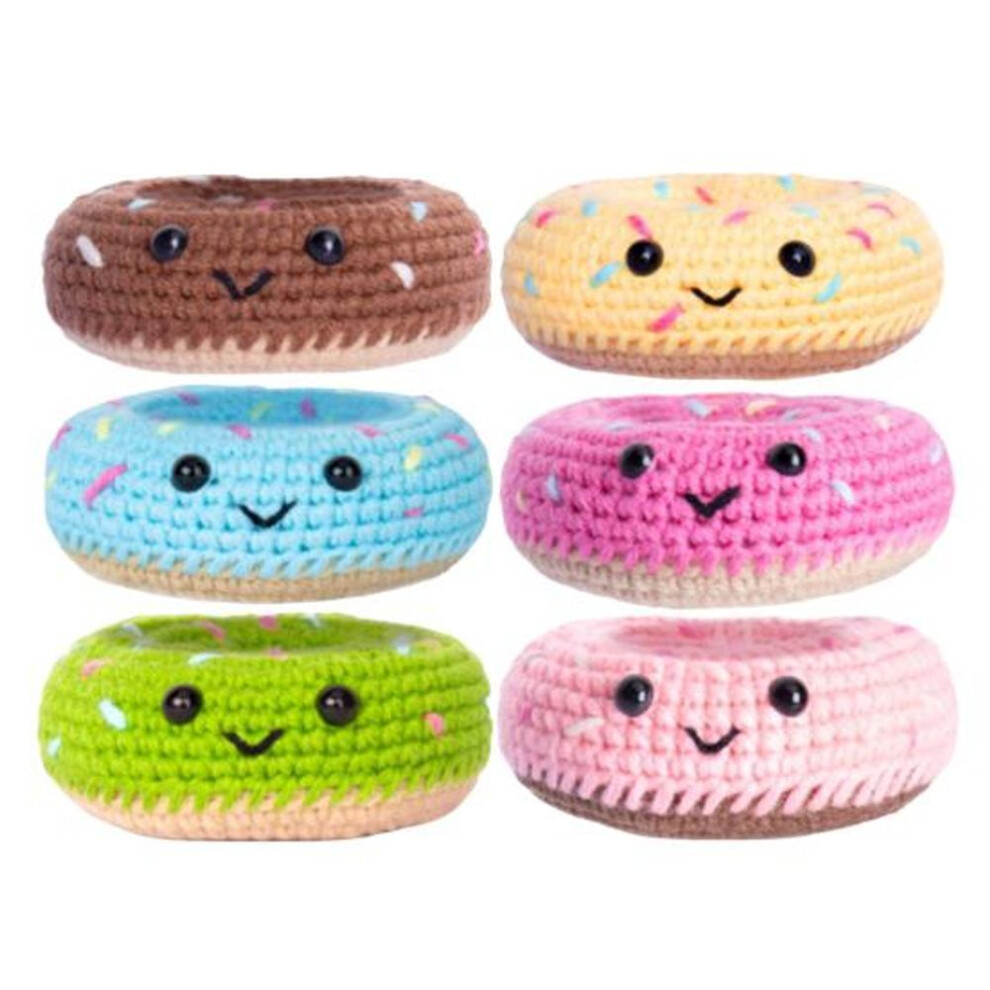 1 Set Crochet Doughnut Kit With 2 Crochet Hooks Kids Adults Beginners Diy Handmade Knitting