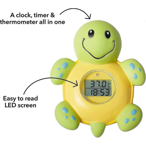 (As show, One size) Bath Thermometer And Clock, Turtle tao 2