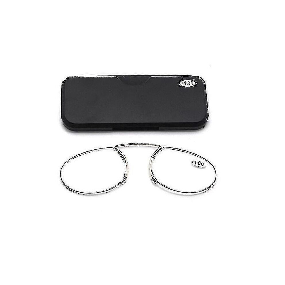 (-2, Black) Nose Glasses Pince-nez Clip Reading Glasses Foam Magnifier Men&#39;s Glasses Round - Snngv-image-OPC-PG85CCG-NEW