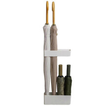 (As show, One size) Wall-mounted Umbrella Stand Punch-free Umbrella Holder Shelf Standing Storage With Water Collector